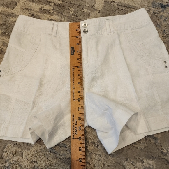 INC Linen White 5" Shorts women's size 8 - Picture 6 of 16